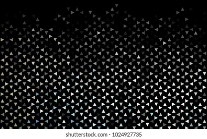 Dark Black vector abstract colorful background, which consist of triangles. Pattern with colored triangles on white background.