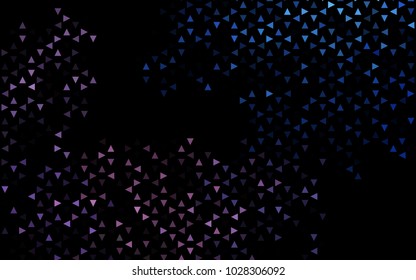 Dark Black vector abstract colorful background, which consist of triangles. Pattern with colored triangles on white background.
