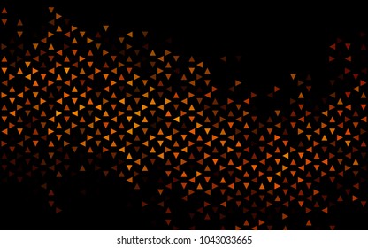 Dark Black vector abstract colorful background, which consist of triangles. Pattern with colored triangles on white background.