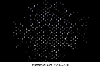 Dark Black vector abstract colorful background, which consist of triangles. Pattern with colored triangles on white background.