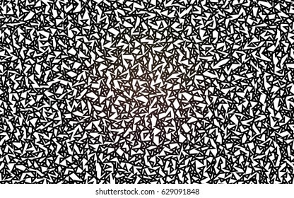 Dark Black vector abstract colorful background, which consist of triangles. Pattern with colored triangles on white background.