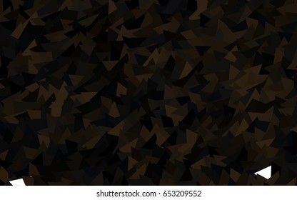 Dark Black vector abstract colorful background, which consist of triangles. Pattern with colored triangles on white background.