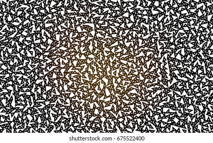 Dark Black vector abstract colorful background, which consist of triangles. Pattern with colored triangles on white background.