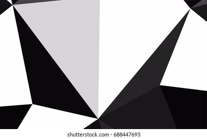 Dark Black vector abstract colorful background, which consist of triangles. Pattern with colored triangles on white background.