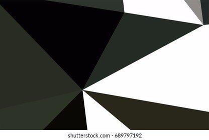 Dark Black vector abstract colorful background, which consist of triangles. Pattern with colored triangles on white background.