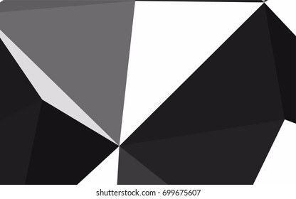 Dark Black vector abstract colorful background, which consist of triangles. Pattern with colored triangles on white background.