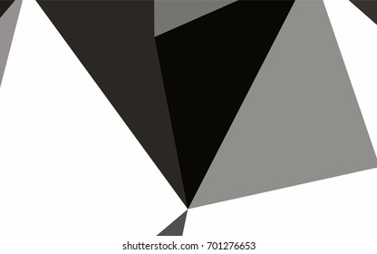 Dark Black vector abstract colorful background, which consist of triangles. Pattern with colored triangles on white background.