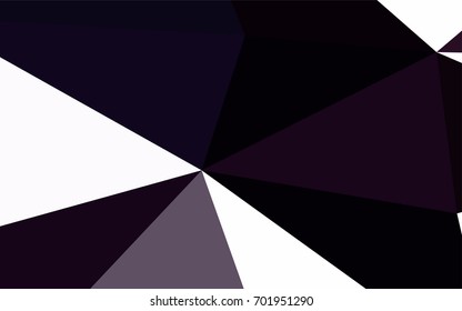 Dark Black vector abstract colorful background, which consist of triangles. Pattern with colored triangles on white background.