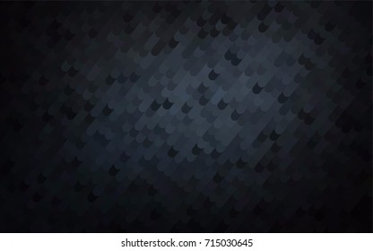 Dark Black vector abstract curved background. Colorful illustration in abstract cranked style with gradient. A completely new design for your business.