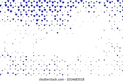 Dark Black vector abstract lovely pattern with Hearts on white background. Happy Valentine's Day Greeting Card with small hearts. Stock template for your romantic ad, leaflet, banner.