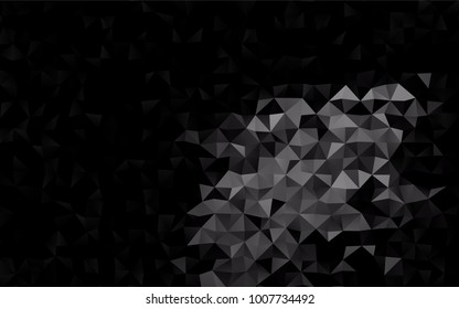 Dark Black vector abstract mosaic pattern. A completely new color illustration in a vague style. A completely new template for your business design.