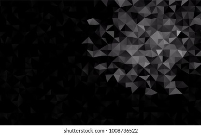 Dark Black vector abstract mosaic pattern. Brand-new colored illustration in blurry style with gradient. A completely new template for your business design.
