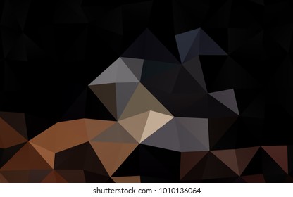 Dark Black vector abstract mosaic background. Modern geometrical abstract illustration with gradient. A completely new design for your business.