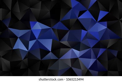 Dark Black vector abstract mosaic template. Colorful abstract illustration with gradient. A completely new design for your business.