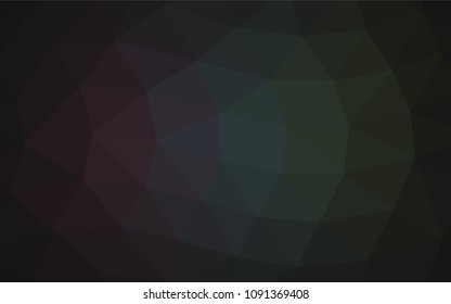 Dark Black vector abstract mosaic template. An elegant bright illustration with gradient. The best triangular design for your business.