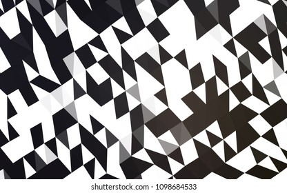 Dark Black vector abstract mosaic template. An elegant bright illustration with gradient. The polygonal design can be used for your web site.