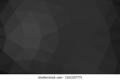 Dark Black vector abstract mosaic abstract mosaic. A completely new color illustration in a vague style. A new texture for your design.