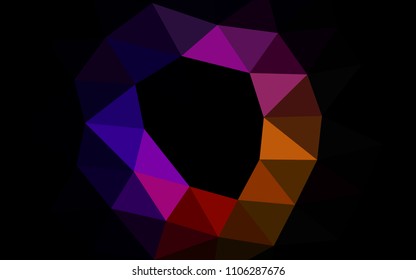 Dark Black vector abstract mosaic abstract mosaic. Shining illustration, which consist of triangles. Brand new style for your business design.