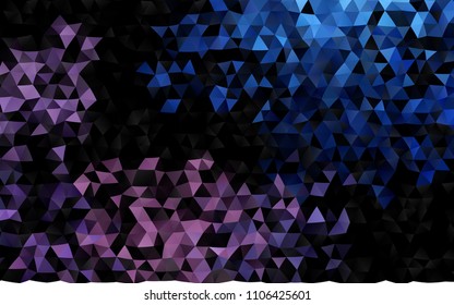 Dark Black vector abstract mosaic background. Shining illustration, which consist of triangles. The completely new template can be used for your brand book.
