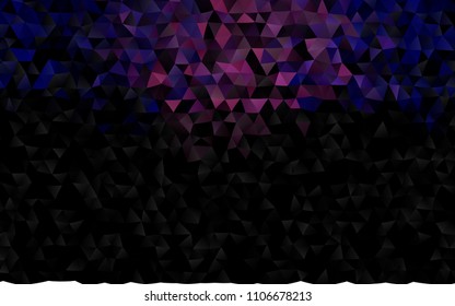 Dark Black vector abstract mosaic background. Creative illustration in halftone style with gradient. The template can be used as a background for cell phones.