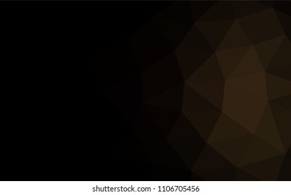 Dark Black vector abstract mosaic template. Modern geometrical abstract illustration with gradient. Triangular pattern for your business design.
