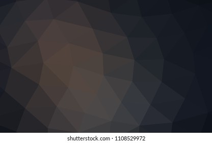 Dark Black vector abstract mosaic abstract mosaic. An elegant bright illustration with gradient. The completely new template can be used for your brand book.