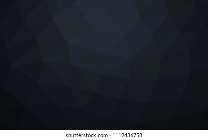Dark Black vector abstract mosaic pattern. A sample with polygonal shapes. The polygonal design can be used for your web site.