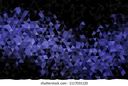 Dark Black vector abstract mosaic pattern. Geometric illustration in Origami style with gradient.  The best triangular design for your business.