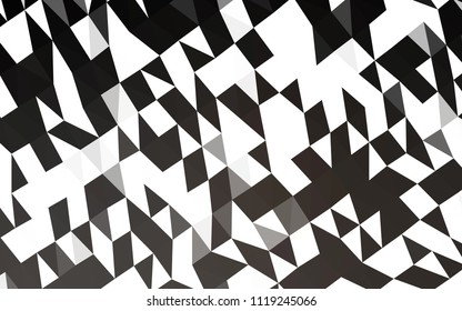 Dark Black vector abstract mosaic template. Triangular geometric sample with gradient.  The completely new template can be used for your brand book.