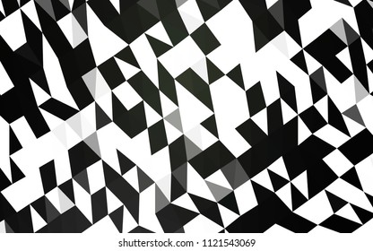 Dark Black vector abstract mosaic background. Geometric illustration in Origami style with gradient.  Triangular pattern for your business design.