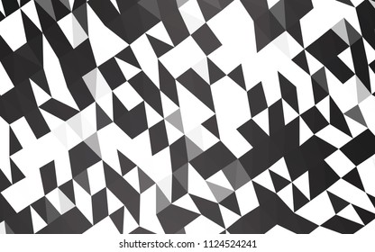 Dark Black vector abstract mosaic background. Colorful abstract illustration with gradient. The polygonal design can be used for your web site.