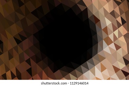Dark Black vector abstract mosaic background. Geometric illustration in Origami style with gradient.  The textured pattern can be used for background.