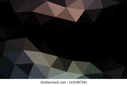 Dark Black vector abstract mosaic abstract mosaic. A vague abstract illustration with gradient. Brand new design for your business.