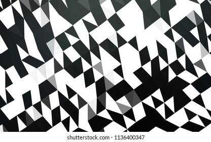 Dark Black vector abstract mosaic pattern. Creative illustration in halftone style with gradient. A new texture for your design.