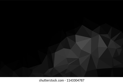 Dark Black vector abstract mosaic pattern. Brand new colored illustration in blurry style with gradient. The elegant pattern can be used as part of a brand book.