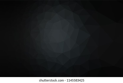 Dark Black vector abstract mosaic background. An elegant bright illustration with gradient. Brand new design for your business.