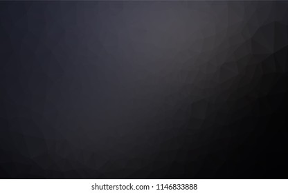 Dark Black vector abstract mosaic background. Shining colored illustration in a Brand new style. The polygonal design can be used for your web site.
