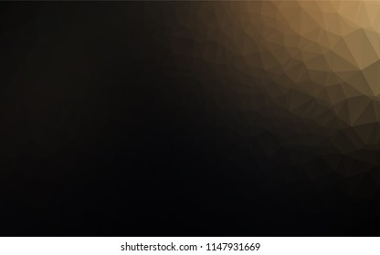 Dark Black vector abstract mosaic background. Triangular geometric sample with gradient.  The best triangular design for your business.