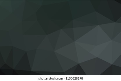 Dark Black vector abstract mosaic backdrop. Colorful abstract illustration with gradient. The best triangular design for your business.