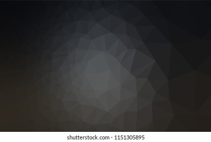 Dark Black vector abstract mosaic backdrop. Colorful abstract illustration with gradient. A completely new template for your business design.