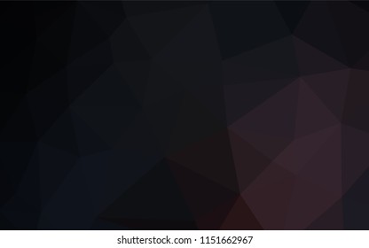 Dark Black vector abstract mosaic backdrop. A sample with polygonal shapes. The completely new template can be used for your brand book.
