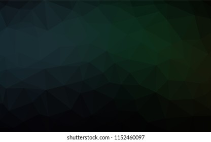 Dark Black vector abstract mosaic pattern. A sample with polygonal shapes. Triangular pattern for your business design.
