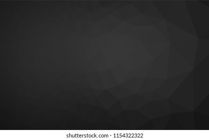Dark Black vector abstract mosaic background. Creative illustration in halftone style with gradient. The template can be used as a background for cell phones.