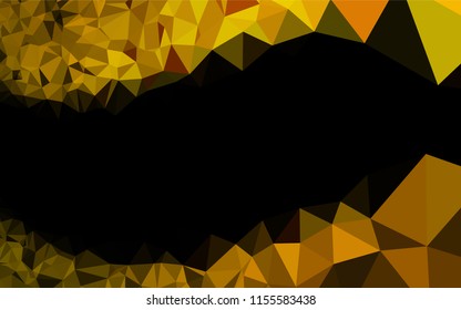 Dark Black vector abstract mosaic background. Glitter abstract illustration with an elegant design. A new texture for your design.