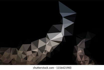Dark Black vector abstract mosaic pattern. Colorful abstract illustration with gradient. The elegant pattern can be used as part of a brand book.
