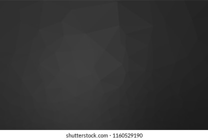 Dark Black vector abstract mosaic background. A sample with polygonal shapes. A completely new design for your business.