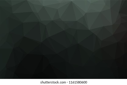 Dark Black vector abstract mosaic backdrop. Creative geometric illustration in Origami style with gradient. A completely new design for your business.