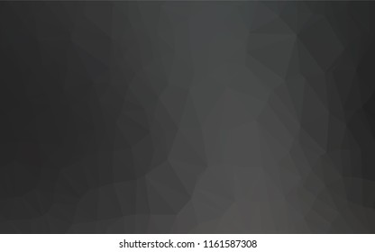 Dark Black vector abstract mosaic backdrop. Colorful abstract illustration with gradient. The textured pattern can be used for background.