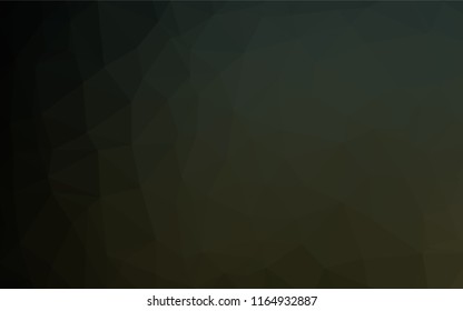 Dark Black vector abstract mosaic pattern. Glitter abstract illustration with an elegant design. The polygonal design can be used for your web site.