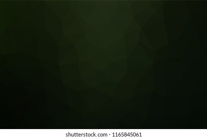 Dark Black vector abstract mosaic backdrop. Geometric illustration in Origami style with gradient.  The completely new template can be used for your brand book.